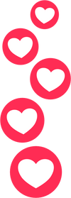 Social media hearts